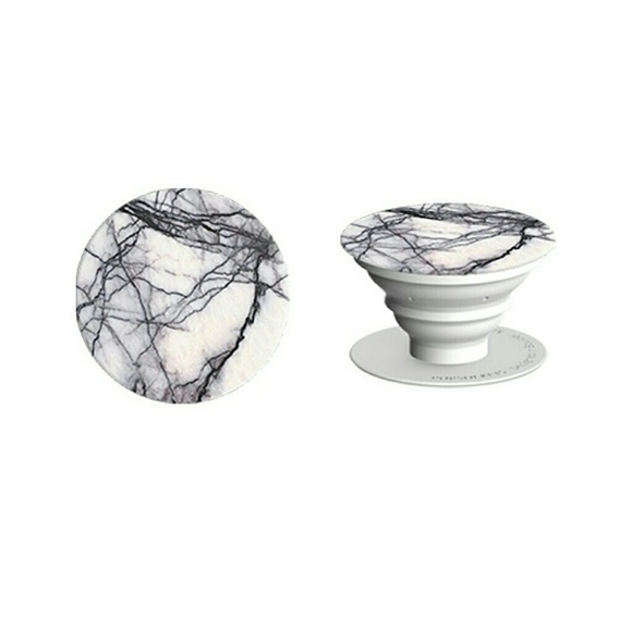 Accessories - White Marble Phone Grip Accessory